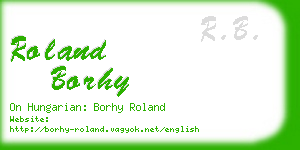 roland borhy business card